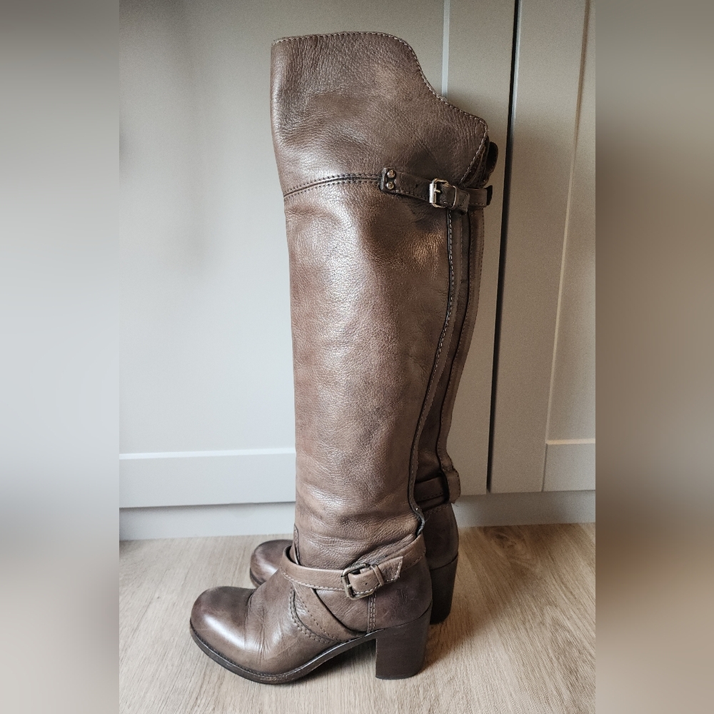 Frye | "Kelly" Taupe Grey Over-the-Knee Boots